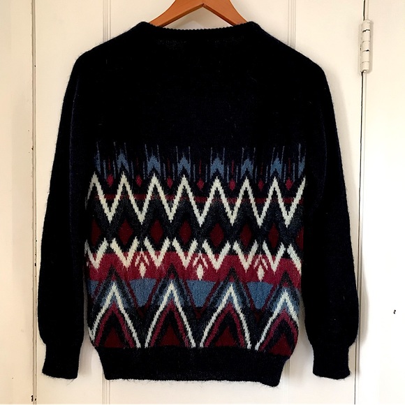 SOLD! Mohair! Designer Zigzag Sweater. - Picture 2 of 6